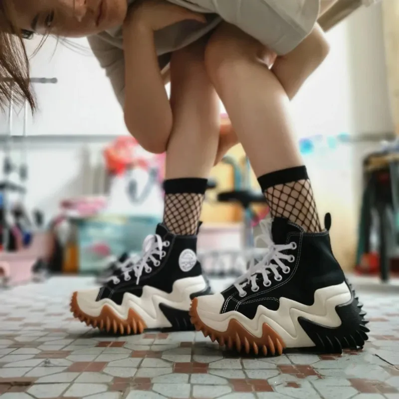 FREE SHIPPING New High Top Canvas Shoes Flat Bottom Casual Canvas Sneakers JKP4812