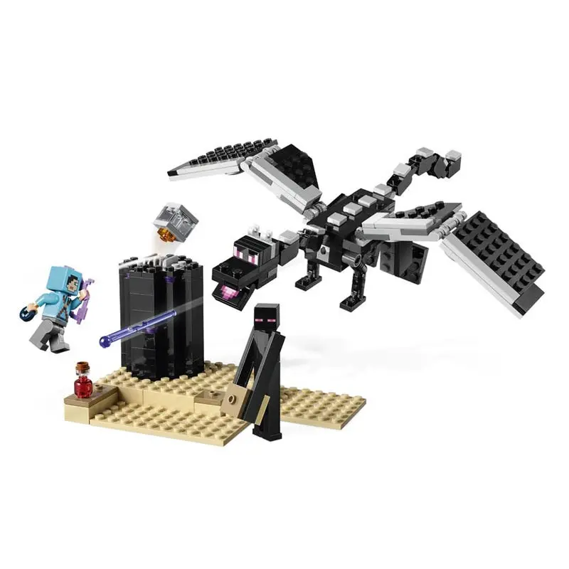 End Battle Building Blocks With Ender Dragon & Dragon Slayer Action Figures Compatible My World Bricks Set Gifts Toys 21151 End Battle Building Blocks With Ender Dragon & Dragon Slayer Action Figures Compatible My World Bricks Set Gifts Toys 21151
