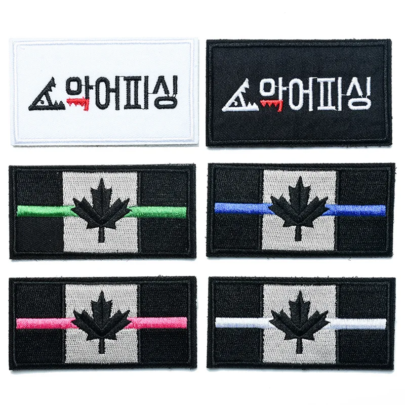 Canada Flags Embroidery Patches Army Fan Military Combat Armbands