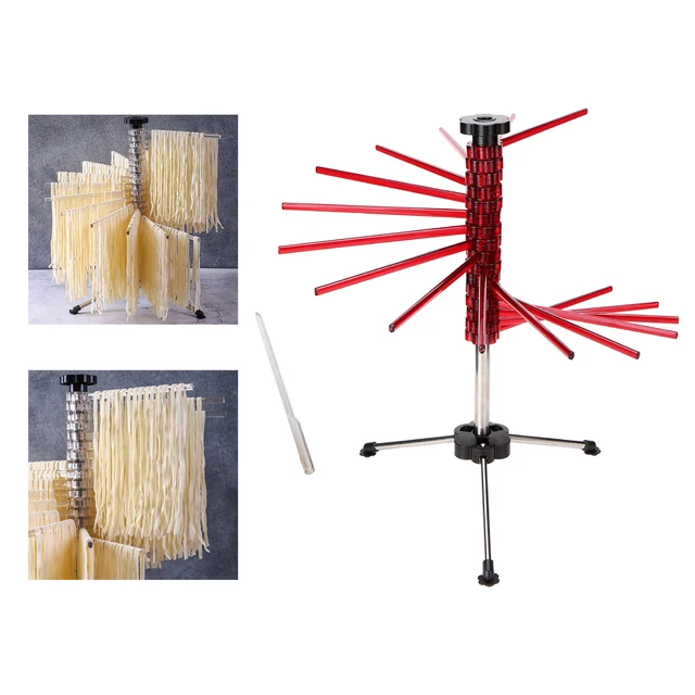 16 Rotatable Arms Pasta Drying Rack Spaghetti Noodle Dryer Stand