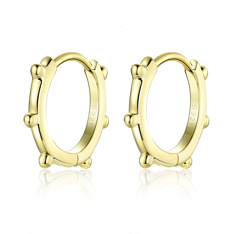 

925 Minimalist Ear Hoops Simple Sterling Silver Allergy Free Women Hoop Earrings Fashion Jewelry Mode Bijoux rings 1