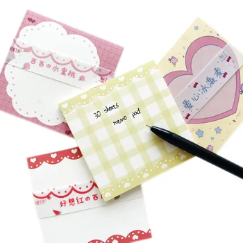 

30 Pages/Pack Kawaii Summer Fruit Lemon Peach Ice Cream Memo Pad Paper Notepad Student Stationery School Office Supply Kid Gift