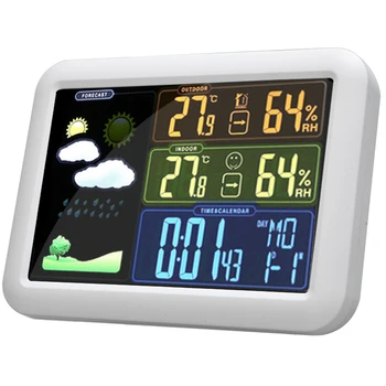 

Wireless Weather Station LCD Outdoor Indoor Sensor Thermometer Hygrometer Digital Alarm Clock Barometer Forecast Instruments