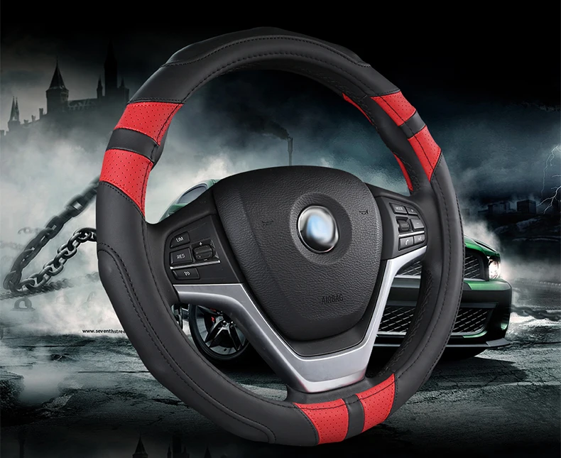 Car Steering Wheel Cover leather Auto Interior Accessories for hyundai ioniq kona santa fe solaris sonata sorento terracan