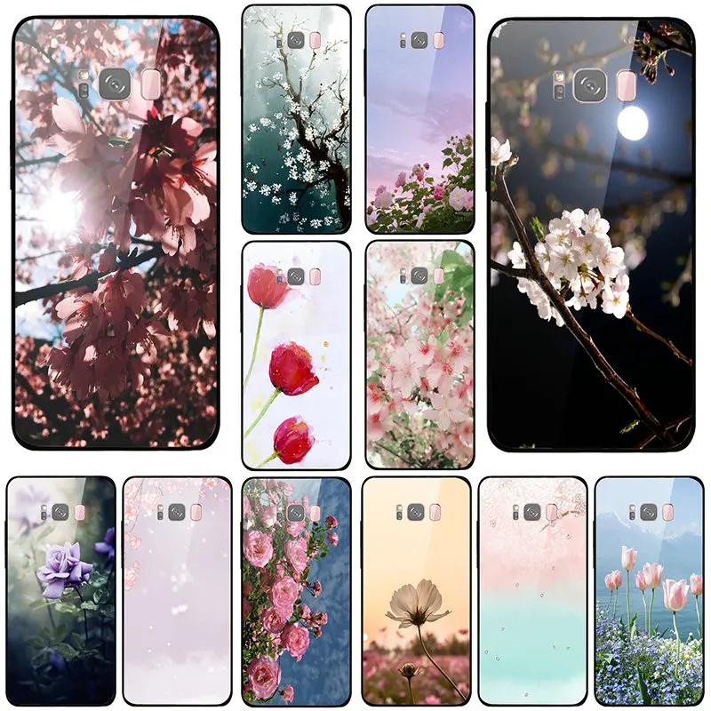 Чехлы для телефонов из закаленного стекла чехол Samsung Galaxy A6 A8 A8S A9S S8 S9 S10 Plus Lite Note 9