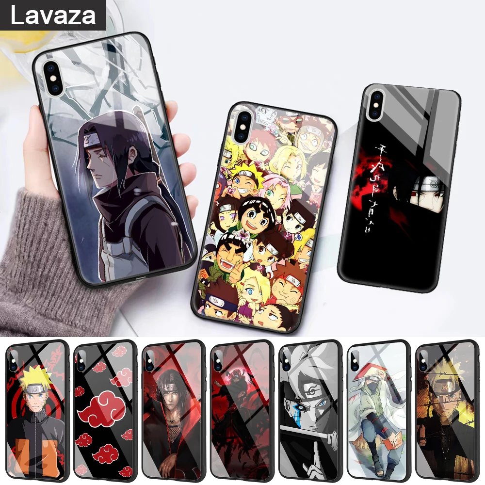 

WEBBEDEPP Akatsuki logo Naruto Glass Phone Case for Apple iPhone 11 Pro X XS Max 6 6S 7 8 Plus 5 5S SE