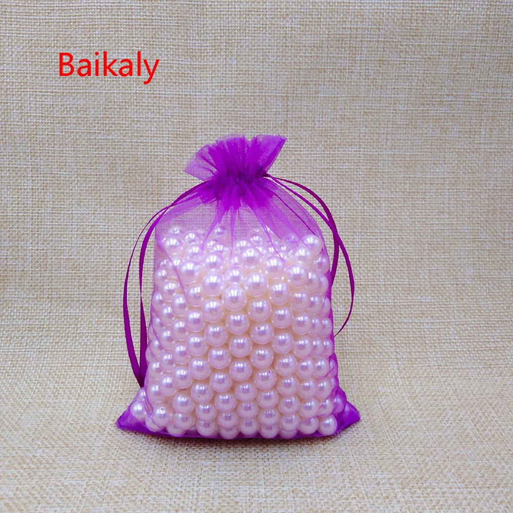 50pcs 7x9 9x12 10x15 13x18CM Gift Bag Organza Bag Pouch  Jewelry Packaging Bags Wedding Party Decoration Favor Gift Bags Pouches