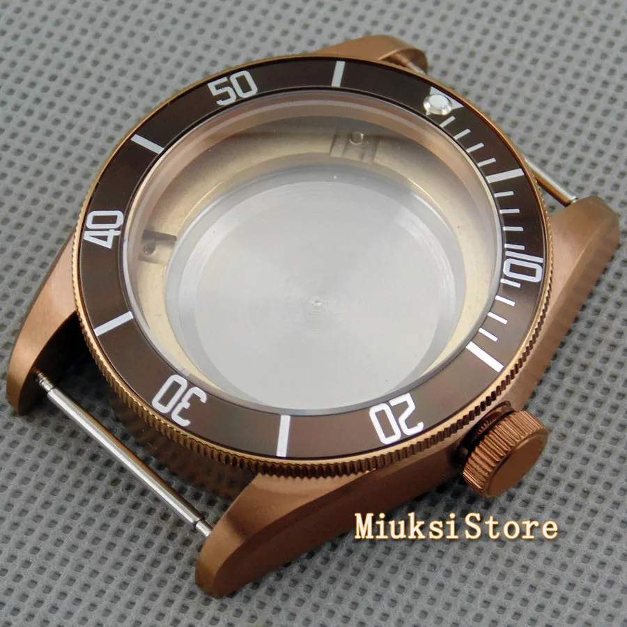 brown Corgeut top case коричневый 41 мм сапфировое стекло керамический корпус для часов подходит для Miyota 8205/8215 ETA 2836 DG2813 механизм - Цвет: brown