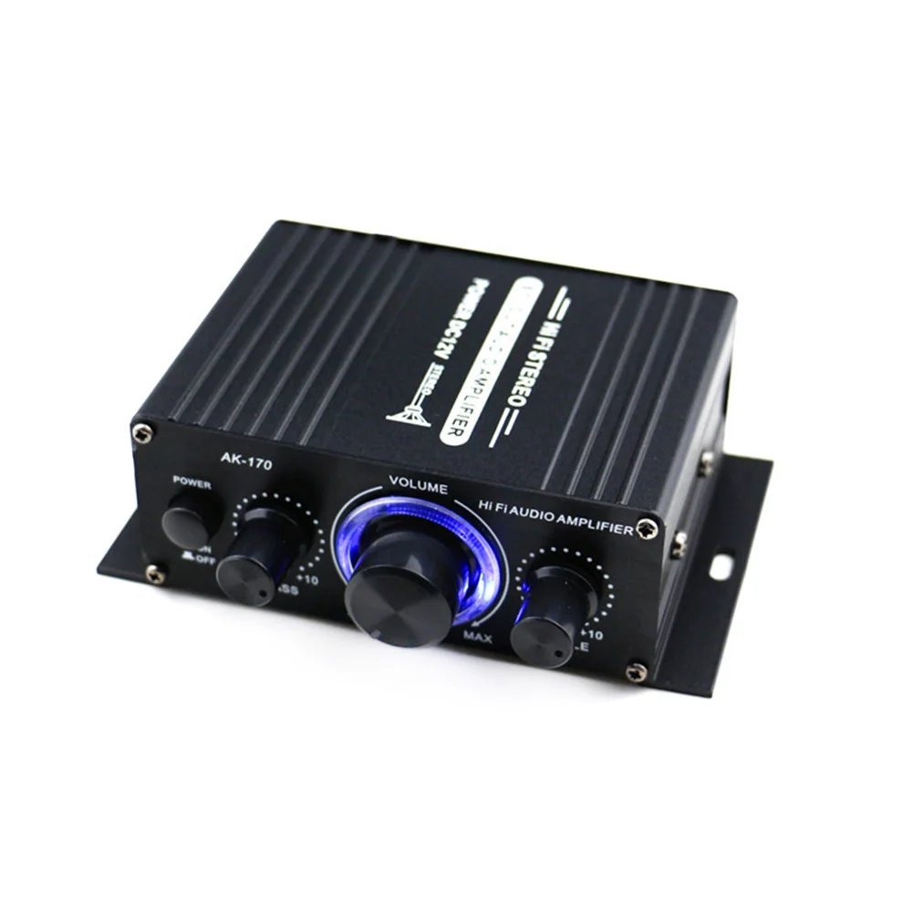 Car Amplifier 12V Mini Hi Fi Amplifier Subwoofer Booster Radio MP3