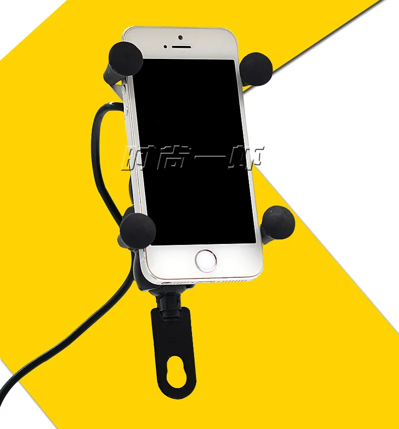 Держатель для мобильного телефона для мотоцикла, зарядное устройство USB с переключателем, держатель для мобильного телефона для электромобиля