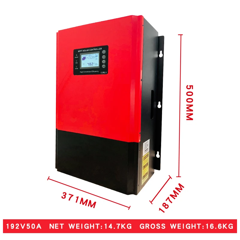 192V вне сети MPPT Контроллер заряда панели солнечных батарей регулятор 216V240V50 фотогальванический ЖК-дисплей Авто литий-ионный провод батареи-кислотная ячейка - Цвет: 192V50A