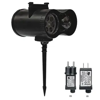 

Double Cylinder Black Projector Lights Landscape Lamp Beautiful Moving Christmas Snowflake Portable Xmas Outdoor Waterproof
