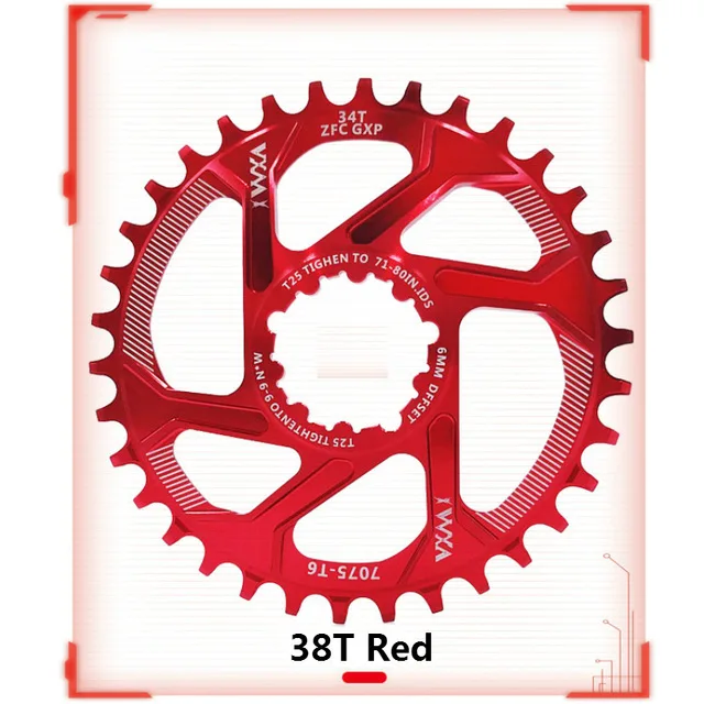 Велосипедные шатуны VXM MTB GXP с фиксированным приводом 30T 32T 34T 36T 38T Chainring Chainwhee для sram gx xx1 X1 x9 GXP Запчасти для велосипедов - Цвет: 38T Red
