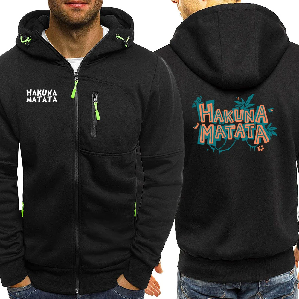 Cartoon Mens Hoodie Autumn 2019 Hot Sale HAKUNA MATATA Streetwear The Lion King Casual Coat Funny 2