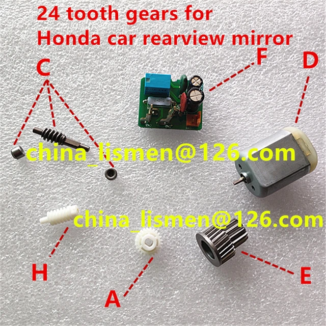 24 teeth Door Side Mirror Folding Motor Fold Mirror Motor plastic gear