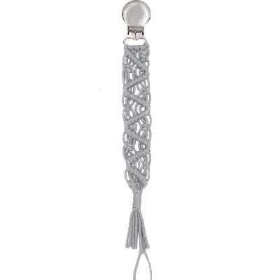 Light Grey6 Детская пустышка с цепочкой, Модная вязаная пустышка, зажимы, цепочка, пустышка, держатель Соска-пустышка, жевательная цепочка для младенцев - Цвет: Light Grey6