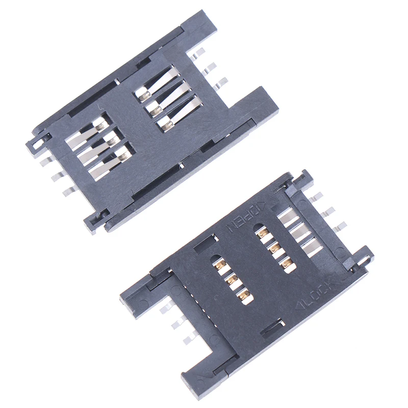 10 шт. SIM держатель для карт 6 P SMT SMD PIN Разъем карты/6 слот/сиденья/держатель телефона