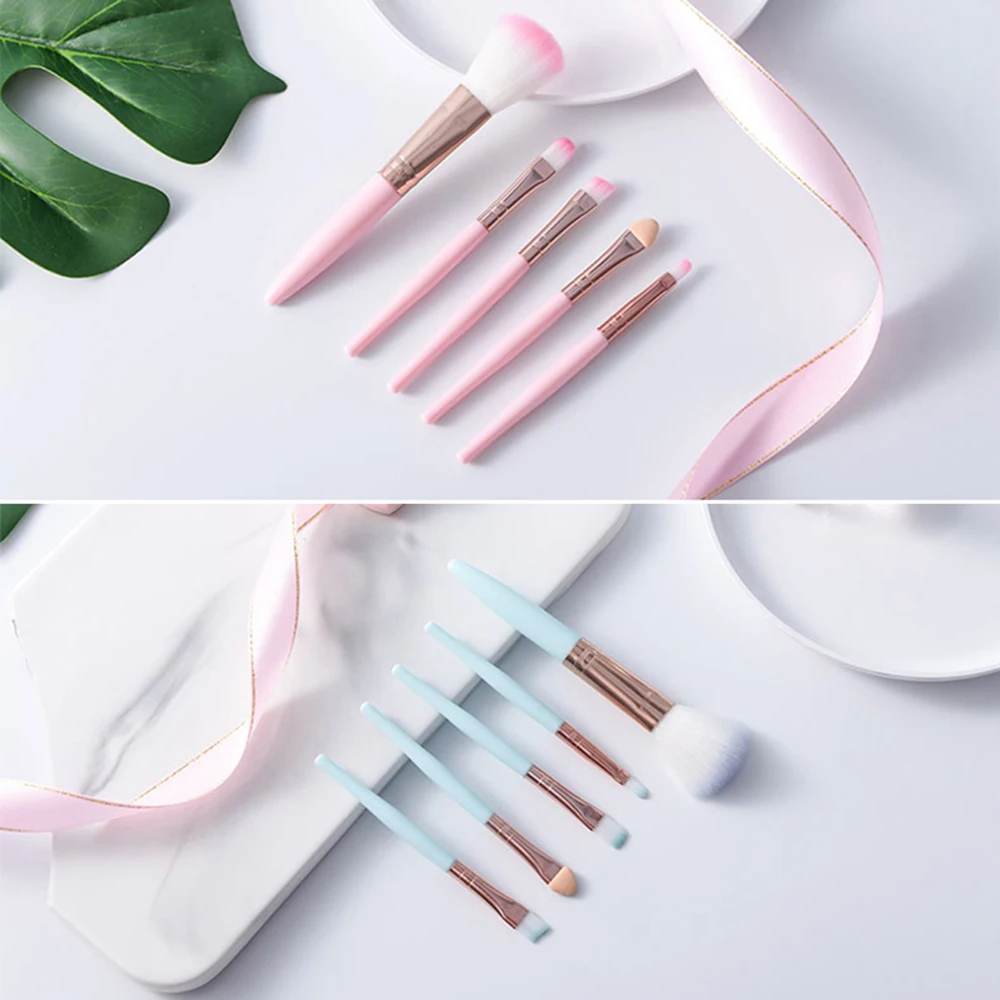 Professional 5Pcs per Set Makeup Brushes Set with Soft Bristles for Complete Eye and Face Makeup