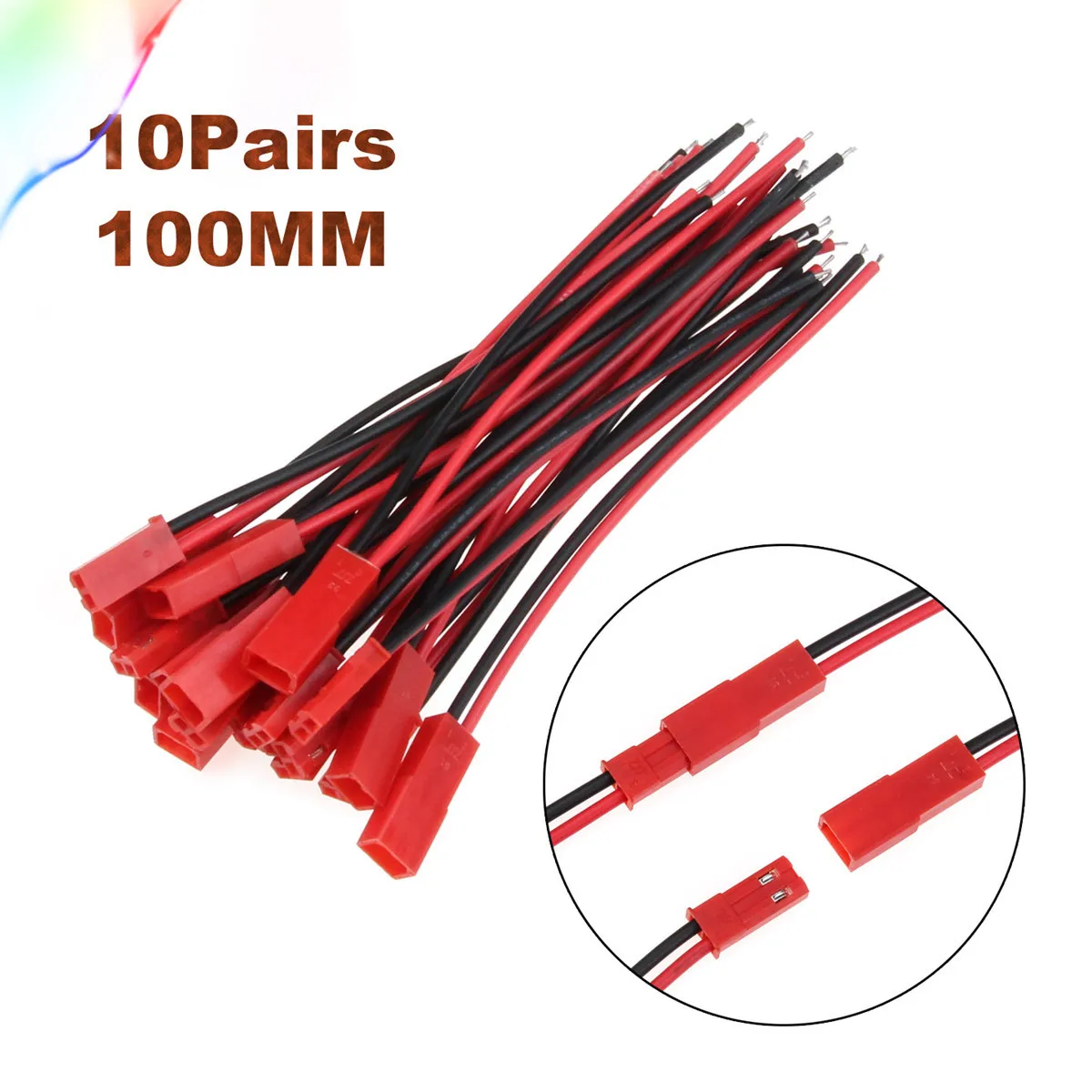 2/10 pares de 100/150mm 2 Pin conector de conector JST Cable macho/hembra para RC BEC batería helicóptero DIY FPV Drone Quadcopter