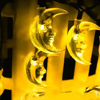 

Christmas Decorations for Home 20 LED Light Moon Santa Shape Solar Powered LED Lamp Hanging Light Party Decoration Home Decor