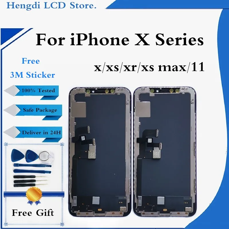 

Tested LCD Pantalla For iPhone X LCD XR 11 Screen LCD Display Touch Screen Digitizer Assembly For iPhone X XS Max OLED