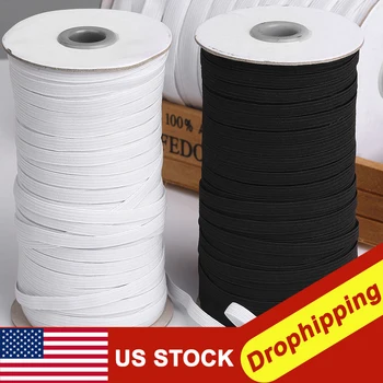 

70/100/120/200 Yards Length DIY Braided Elastic Band Cord Knit Band Sewing 3/5/6/7/8/9mm for Sewing Craft Mask Making
