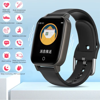 

Color Screen Sports Smart Wristband Body Temperature Heart Rate Monitor Fitness Activity Tracker Smart Band Blood Pressure