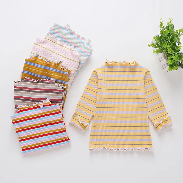 

Children Clothes Kid Baby Girl Bottoming Shirt Solid Soft Cotton Tops Long Sleeve T-shirt Pullover baby girls clothing