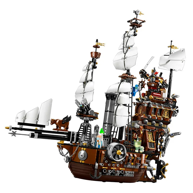 

MetalBeard's Sea Cow Model Movie Caribbean Pirate Ship Bricks 16002 building blocks Compatible With 70810 toys for kids Gift
