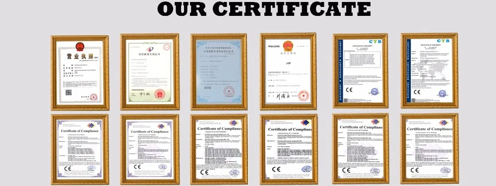our certificate