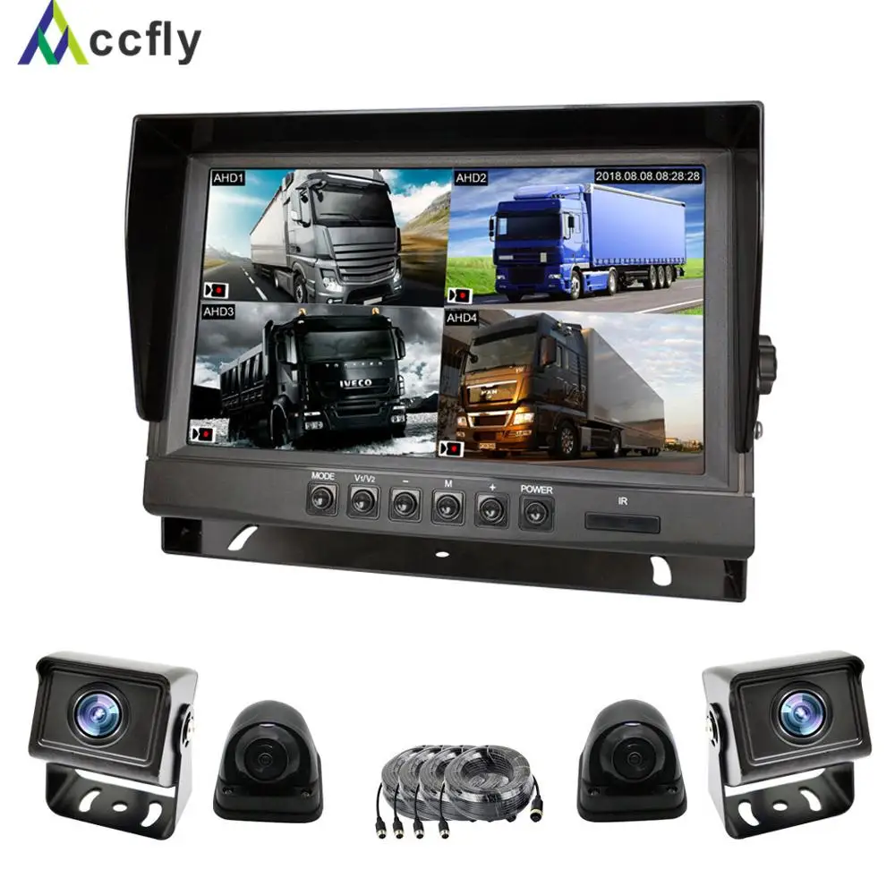 Rear View Camera Truck 360 degree 9 inch LCD reverse camera Monitor Screen Backup Reversing Rear View Camera Parking