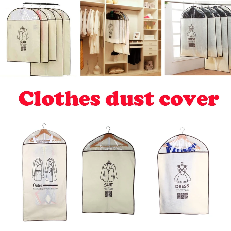 Home Clothes Dress Suit Coat Dustproof Dampproof Cover Garment Storage Carrier