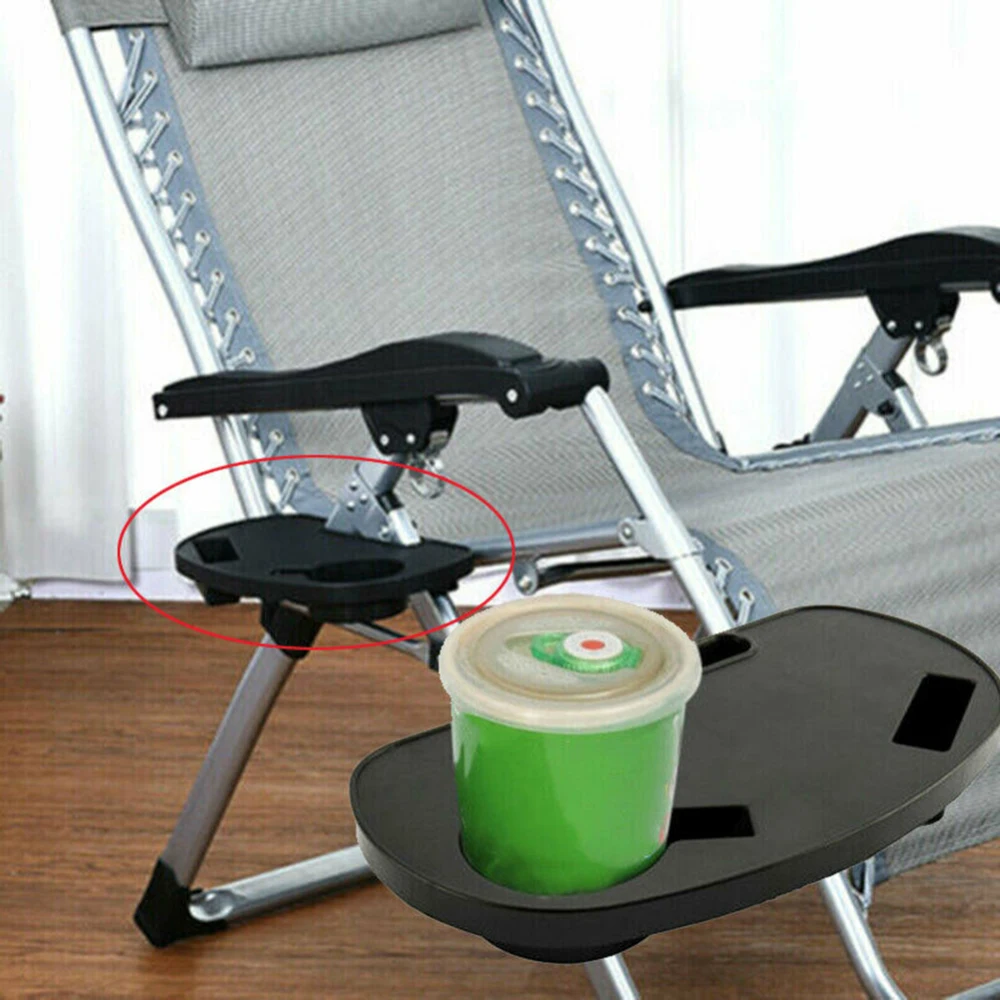 Folding Beach Chair Clip On Side Table Cup Drink Holder ONLY TRAY For Lounge Camping Sports Event Outdoor Activity Free Shipping | Спорт и