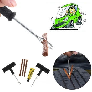

1 Set Professional Auto Car Tire Repair Kit Car Bike Auto Tubeless Tire Tyre Puncture Plug Repair Tool Kit Tool Car Accessories