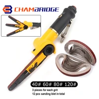 10mm x 330mm Pneumatic Sander Air Belt Sander Set Air Belt Grinder for Grinding Polishing Pneumatic Grinder Machine Tools 1