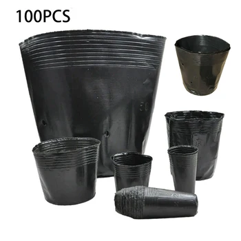

100pcs Plastic Planter Pot Home Garden Greenhouse Plant Nursery Flower Planting Seedling Grow Pot Portable Seeding Pots
