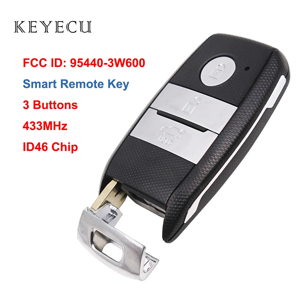 Дистанционный смарт ключ брелок Keyecu 3 кнопки 433 МГц чип ID46 для Kia K5 Sportsge 2014 FCCID: 95440