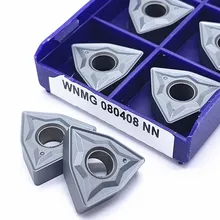 Wnmg080404 nn lt10 wnmg080408 nn lt10 alta qualidade ferramenta de torneamento externo carboneto inserção torno cnc, para aço inoxidável