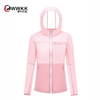 

Big Size M-3XL Summer Beach UV Jacket Women Sun Protection Clothing Lady Perspective Loose Hooded Sunscreen Loose Print Tops