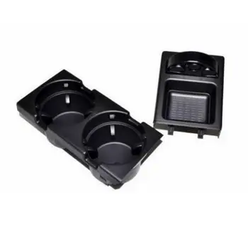 

For E46 Black Cup Holder & Coin Holder 323 325 328 330 M3 Car Coin Box Design Compact Shape High-Strength Materials