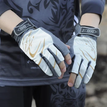 Sunscreen fishing gloves breathable non-slip three fingers 1