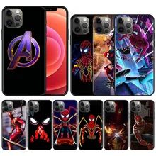 

Best Phone Case For Apple iPhone 13 12 11 Pro Max Mini X XR XS Max 6 6S 7 8 Plus 5 5S SE(2020) Coque Marvel Spider Iron man