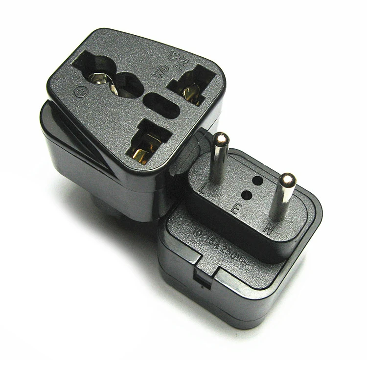 WD-9C Italy Switzerland Travel Conversion Plug Socket Converter European Standard Adapter Copper Power