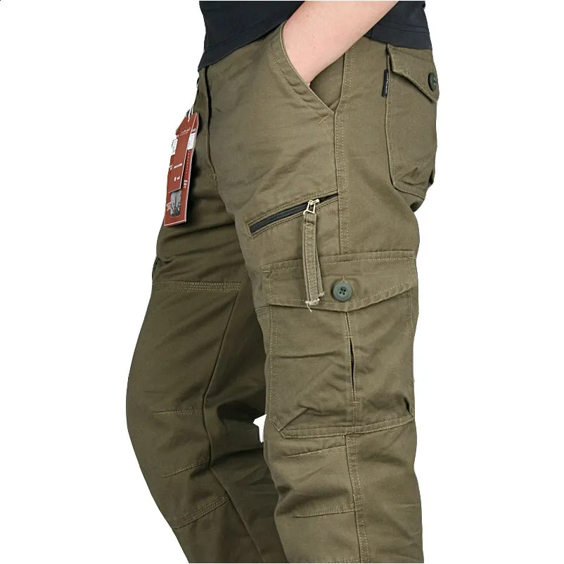 Billig Neue 2019 Männer Cargo Hosen Multi Taschen Military Tactical Pants Männer Outwear Streetwear Armee Gerade Hosen Beiläufige Lange Hose