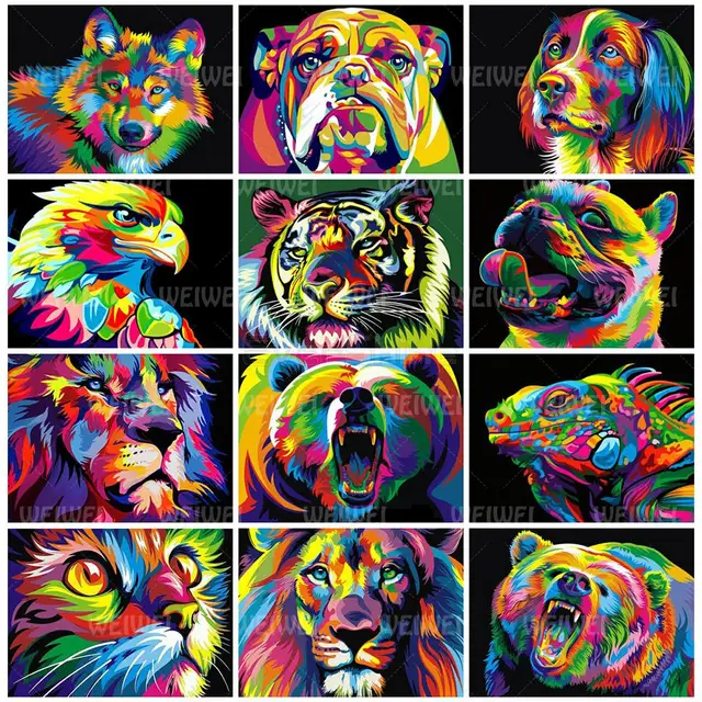 Multicolor Animals 5D Diamond Painting 1