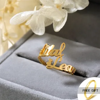 

Double Name Ring Custom Two Name Rings Personalized Baby Names Couples Names Ring New Mom Gift Mother Daughter Family Ring