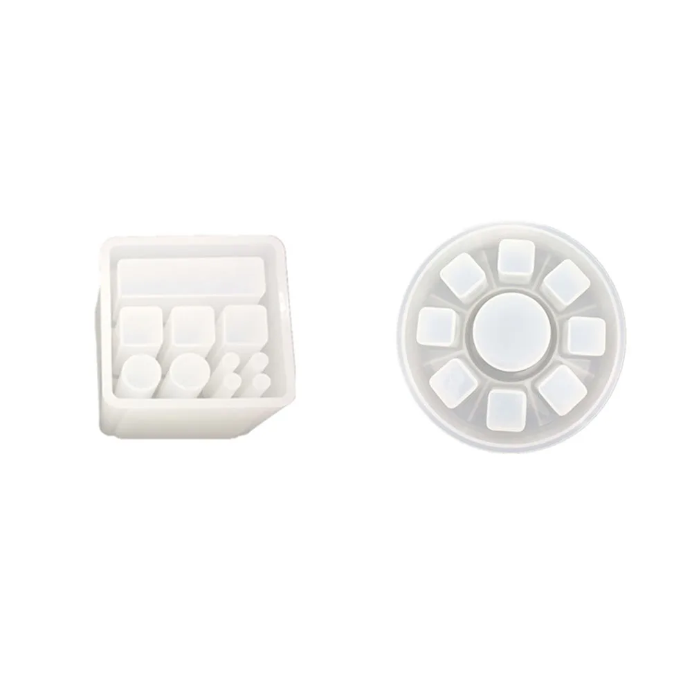 New DIY Lipstick Storage Box Crystal Epoxy Mold Square Square Round Handmade Mirror Jewelry Making Mould