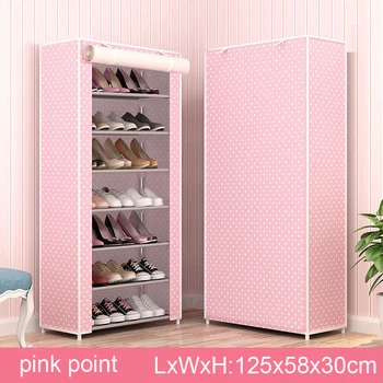 

New Shoe Shelves Dust-proof Shoe Cabinet Non-woven Cloth Shoe Storage Stand Holder DIY Assembly Shoe Organizer Rack