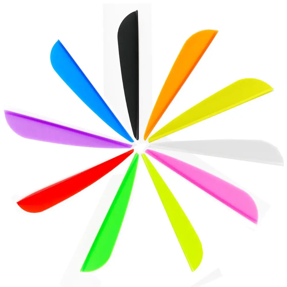 

60pcs/Lot 3 inch Arrow Vanes TPU Stream-line Fletching Water-Drop Shape Arrows Accessories Plastic Feather DIY Repair Use