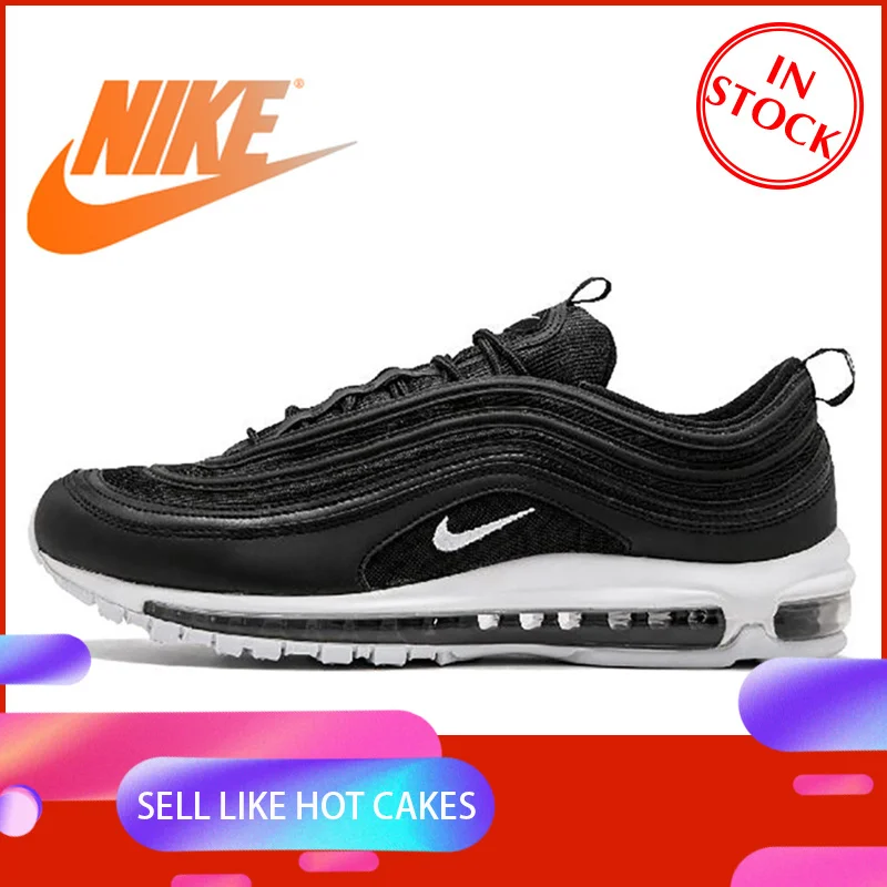 Продажа Оригинальные официальные Мужские дышащие кроссовки для бега Nike Air Max 97, спортивные кроссовки, мужские классические дышащие низкие классичес...